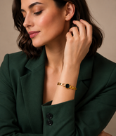 Celestial Circle Gold Bangle