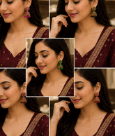 Multicolors Royal Chandrika Jhumka Earrings