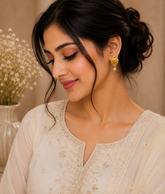 Regal Leaf Crystal Drop Earrings