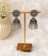 Royal Oxidised Chandrika Jhumka Earrings