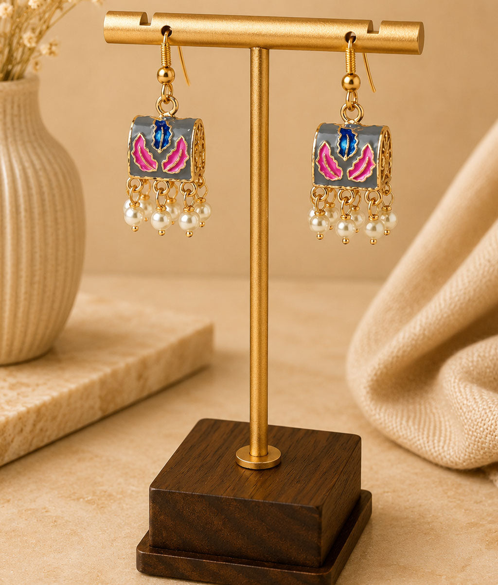 multicolor-meenakari-square-pearl-drop-earrings