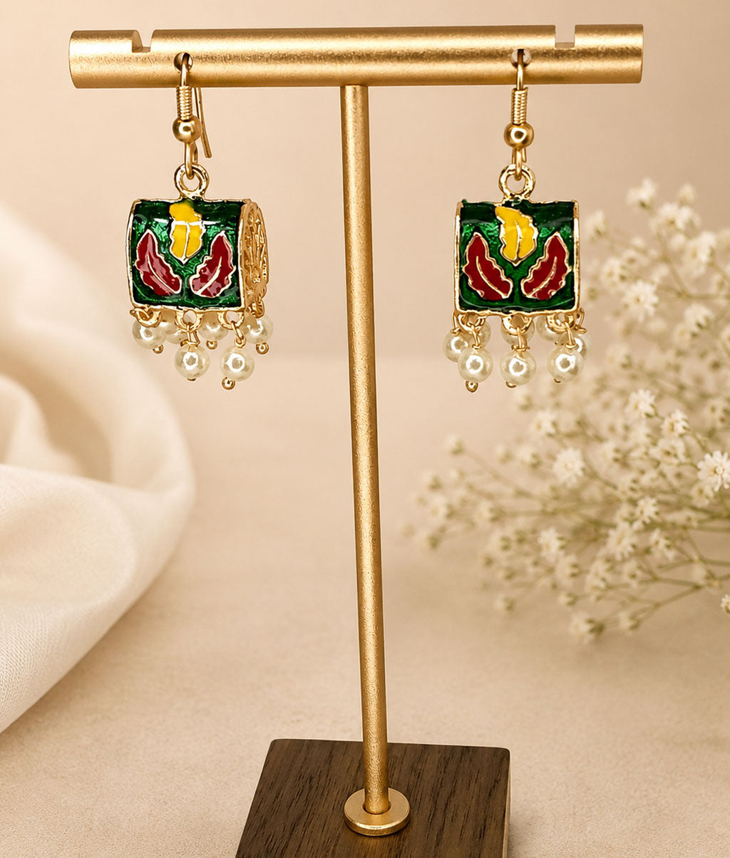 multicolor-meenakari-square-pearl-drop-earrings