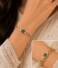 Celestial Circle Gold Bangle