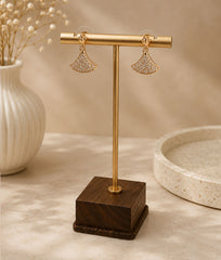 Fan-Shaped Drop Earrings
