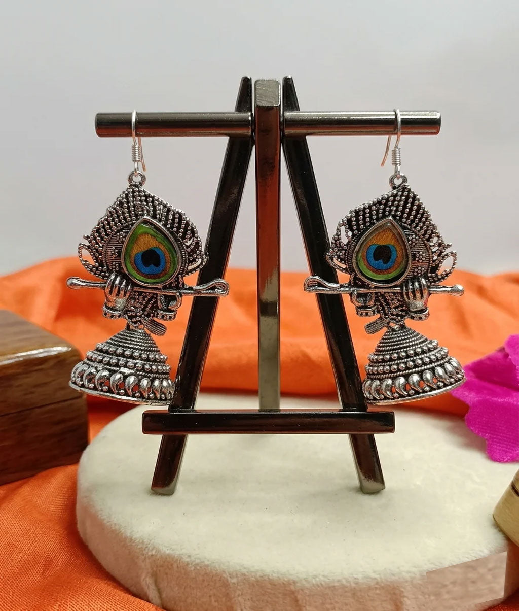 Krishna Morpankh Jhumka Earrings