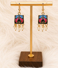 Multicolor Pearl Bloom Earrings