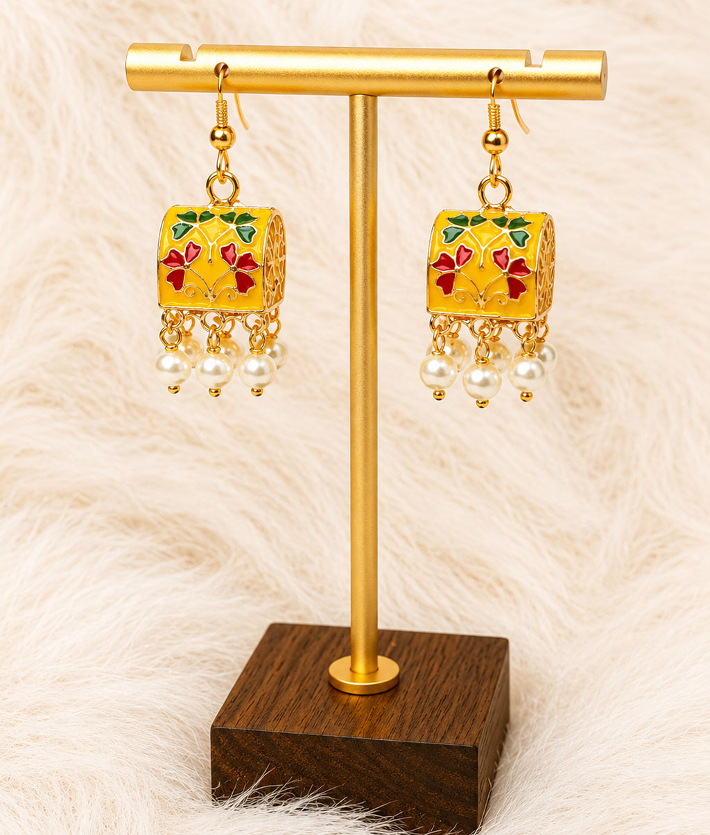 Multicolor Pearl Bloom Earrings