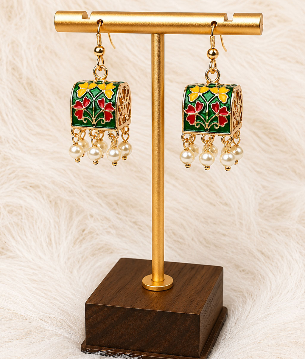 Multicolor Pearl Bloom Earrings