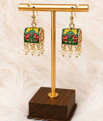 Multicolor Pearl Bloom Earrings