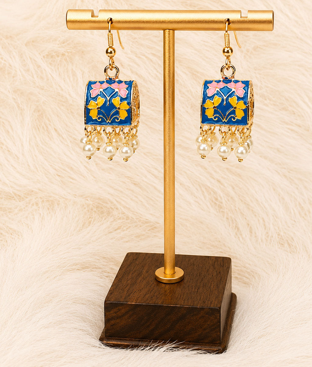 Multicolor Pearl Bloom Earrings