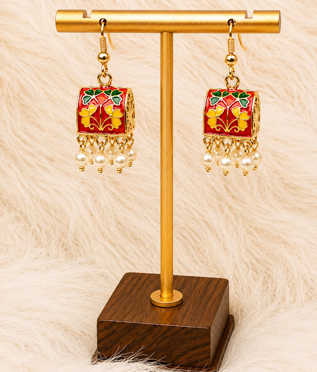Multicolor Pearl Bloom Earrings