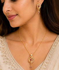 Ruby Swan Grace Pendant Set
