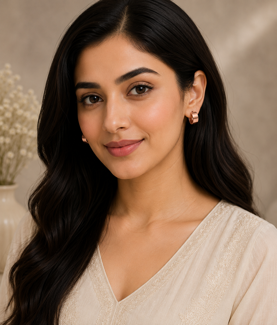 Minimalist Gold Band Hoops