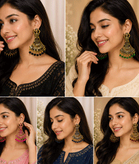 Nritya Queen Multicolours Statement Earrings