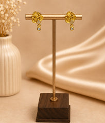 Golden Bloom Crystal Drop Earrings