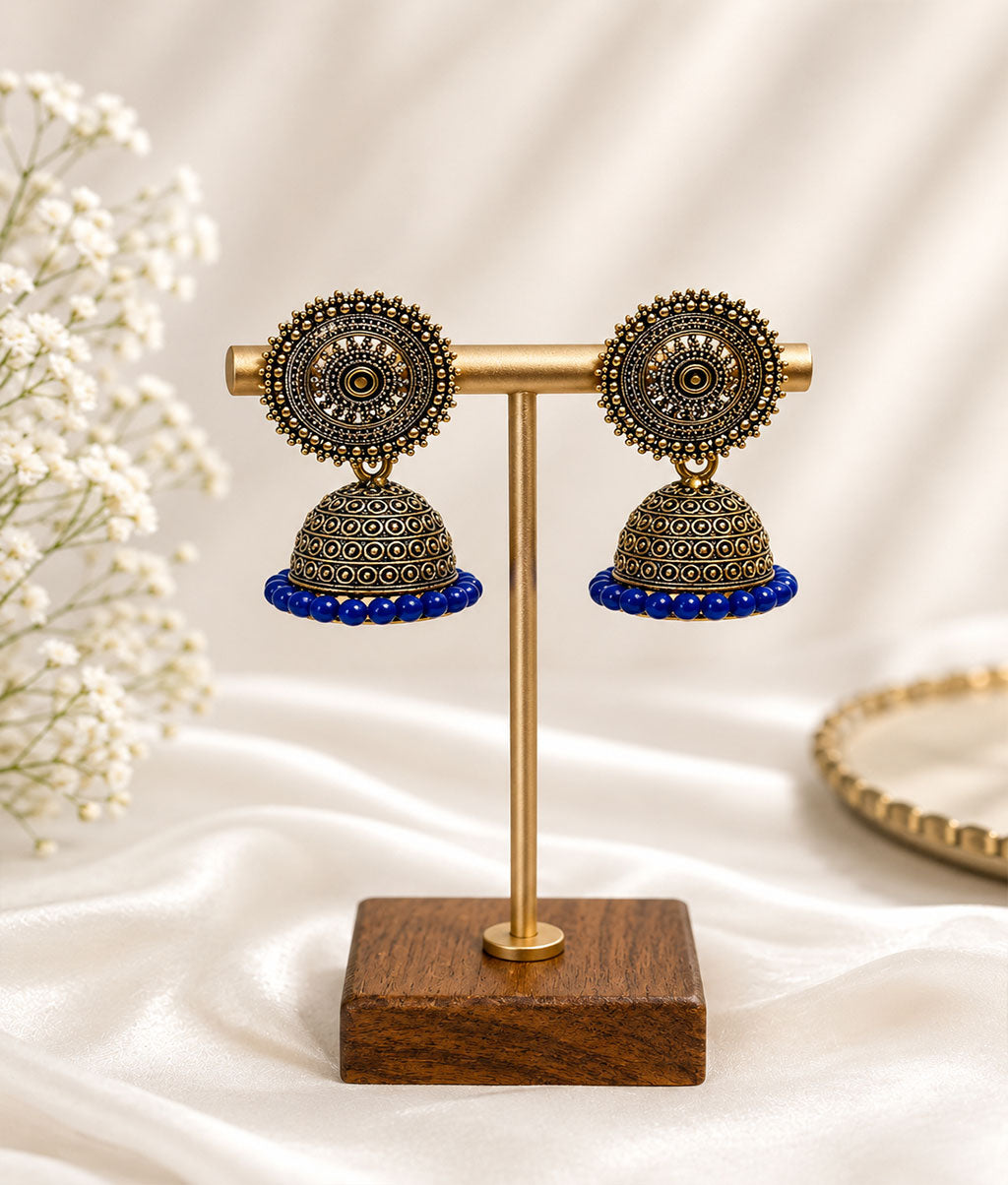 Rani Rang Jhumka Earrings