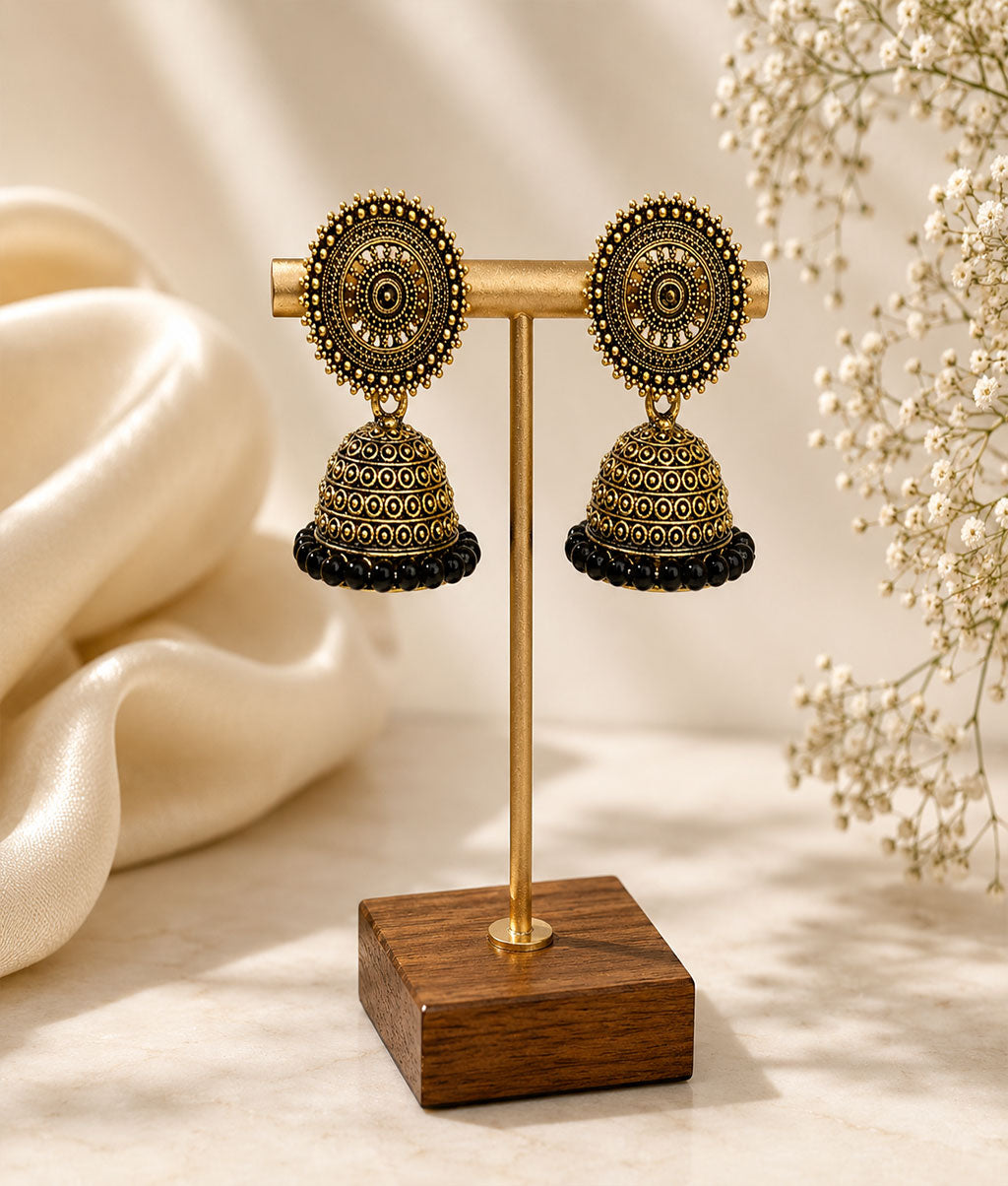 Rani Rang Jhumka Earrings