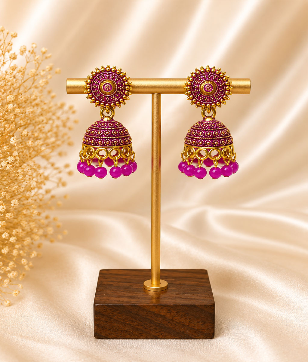 Royal Chandrika Jhumka Earrings