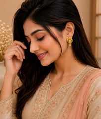 Royal_Peacock_Gold_Crystal_Stud_Earrings