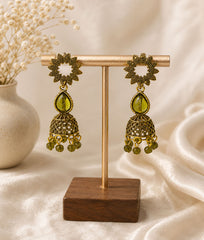Sunflower Olive Jhumka