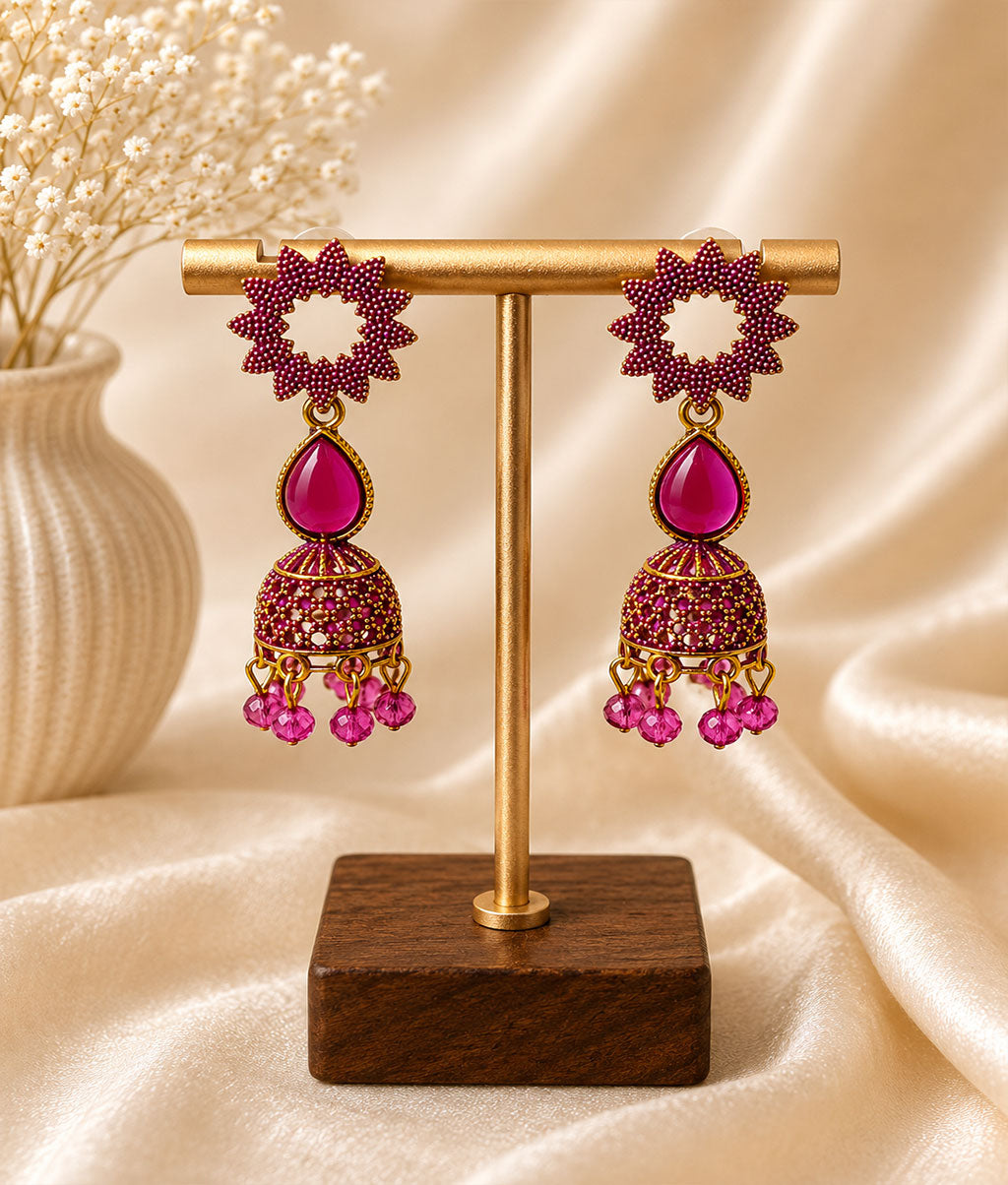 Sunflower Olive Jhumka