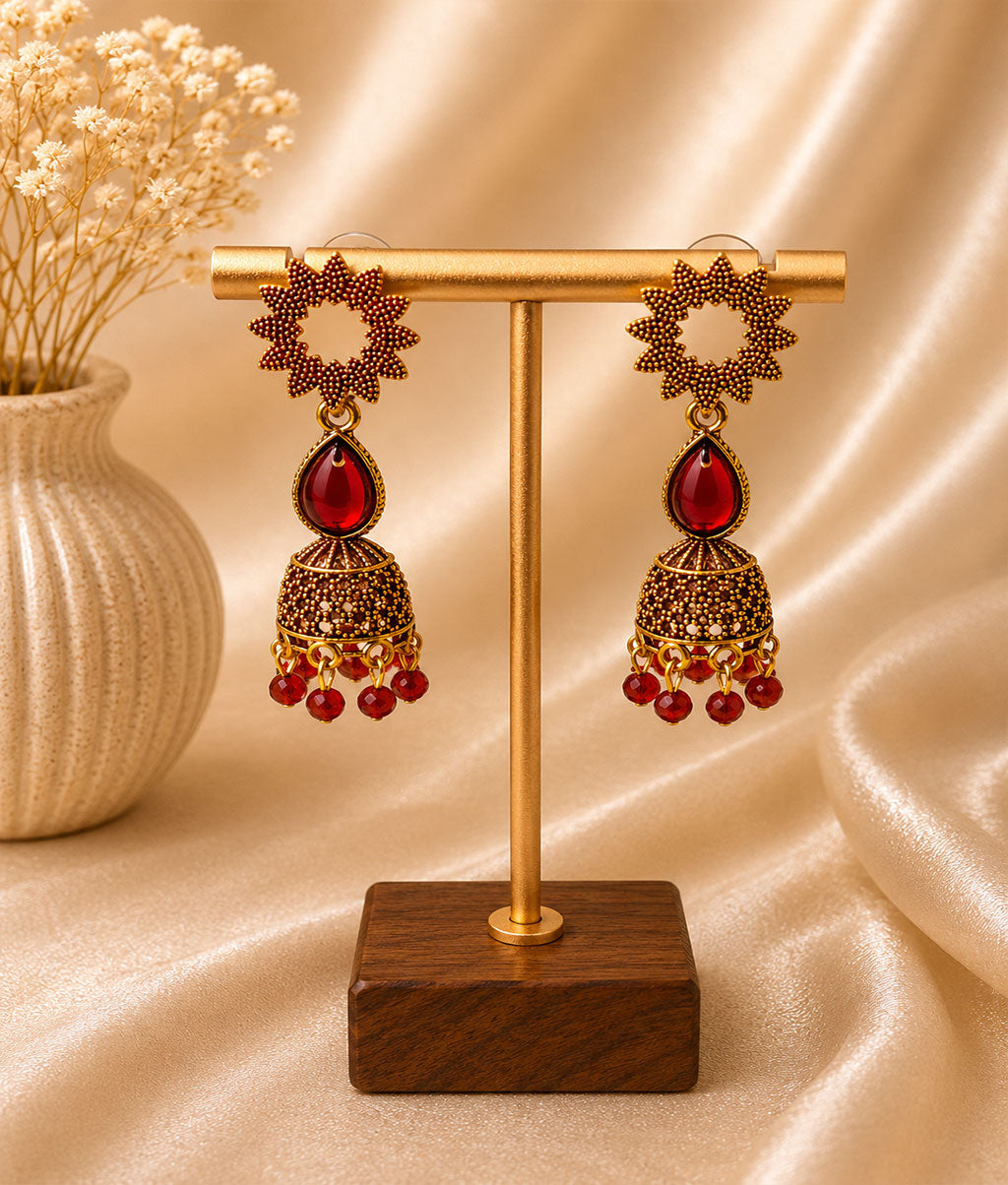 Sunflower Olive Jhumka