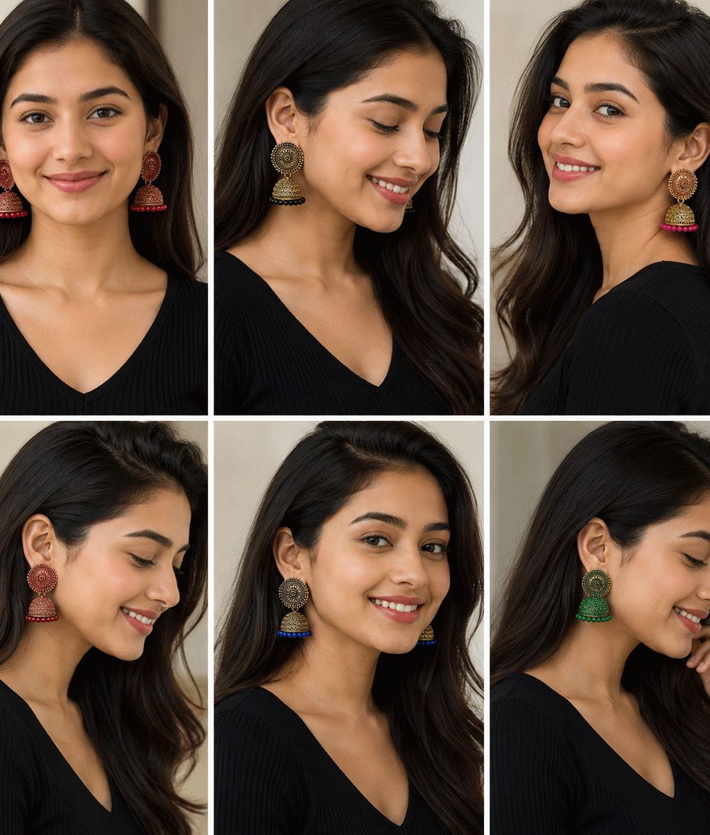 Multicolors Rani Rang Jhumka Earrings
