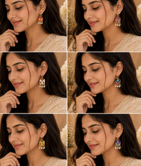 Multicolor Pearl Bloom Earrings