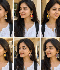 Multicolor Traditional Bloom Earrings