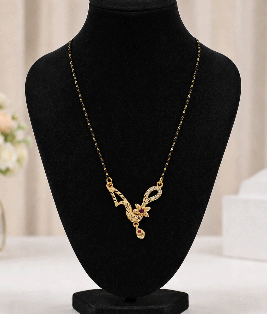 Royal Ruby Floral Designer Mangalsutra