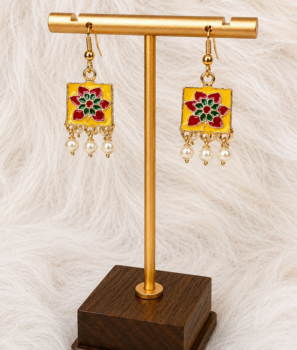 Multicolor Traditional Bloom Earrings