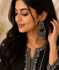 Royal Elephant Chandbali Jhumka Earrings