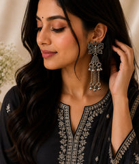 Silver Wing Jhumka Earrings