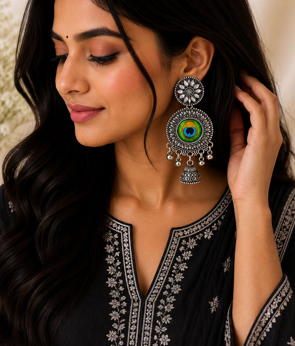 Peacock Eye Chand Jhumka